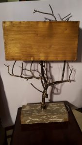 coppia lampade vintage albero