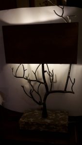 coppia lampade vintage albero
