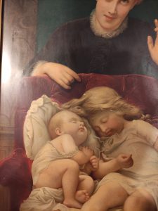 antico ritratto mamma con figli