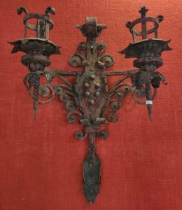 antica torciera candeliere secolo 1600