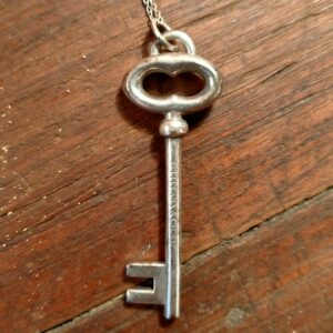 collana argento chiave tiffany antica