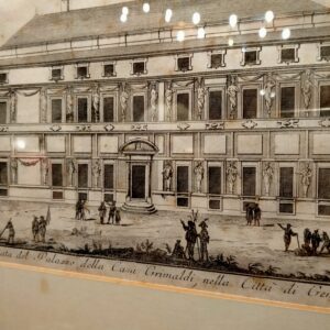 stampa antica genova palazzo della meridiana grimaldi