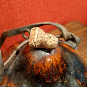 zucca borraccia antica inglese folk art