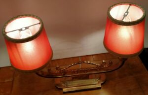 lampada da tavolo francia rame anni '30 antica